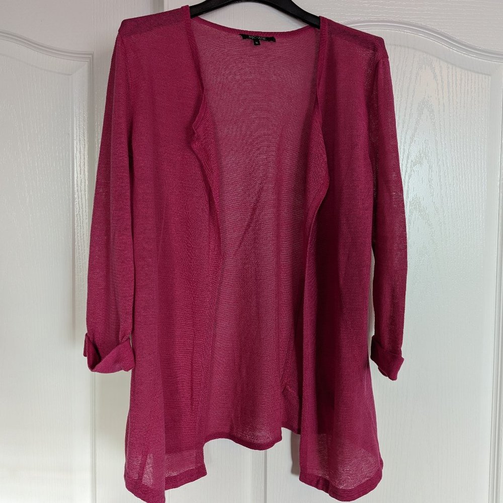 NIC+ZOE pink knit cardigan